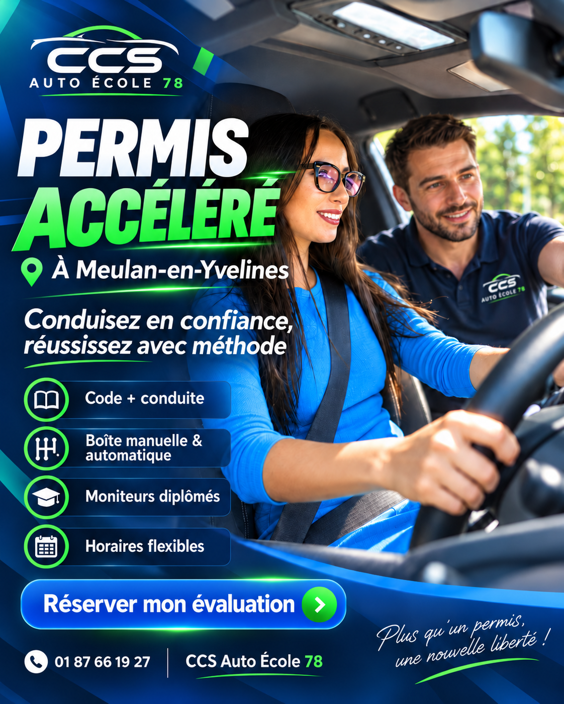 Permis accéléré à Meulan-en-Yvelines avec CCS Auto-école 78